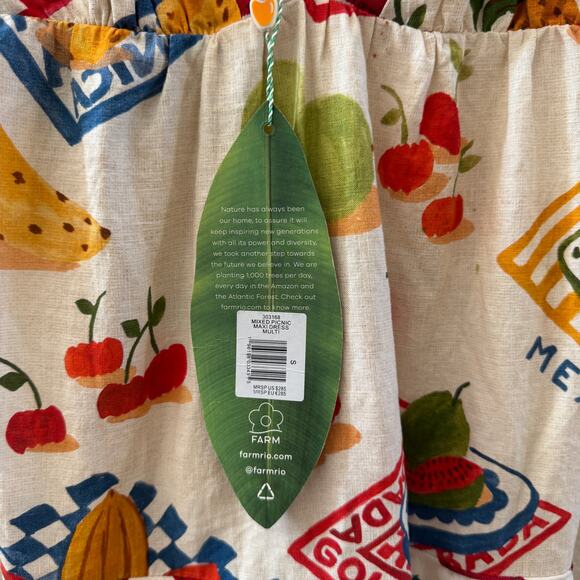 NEW NWT $285 FARM Rio Mixed Picnic Fruit Tiered Maxi Dress - Picture 9 of 10